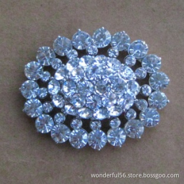 vintage style silver oval fashion rhinestone brooches